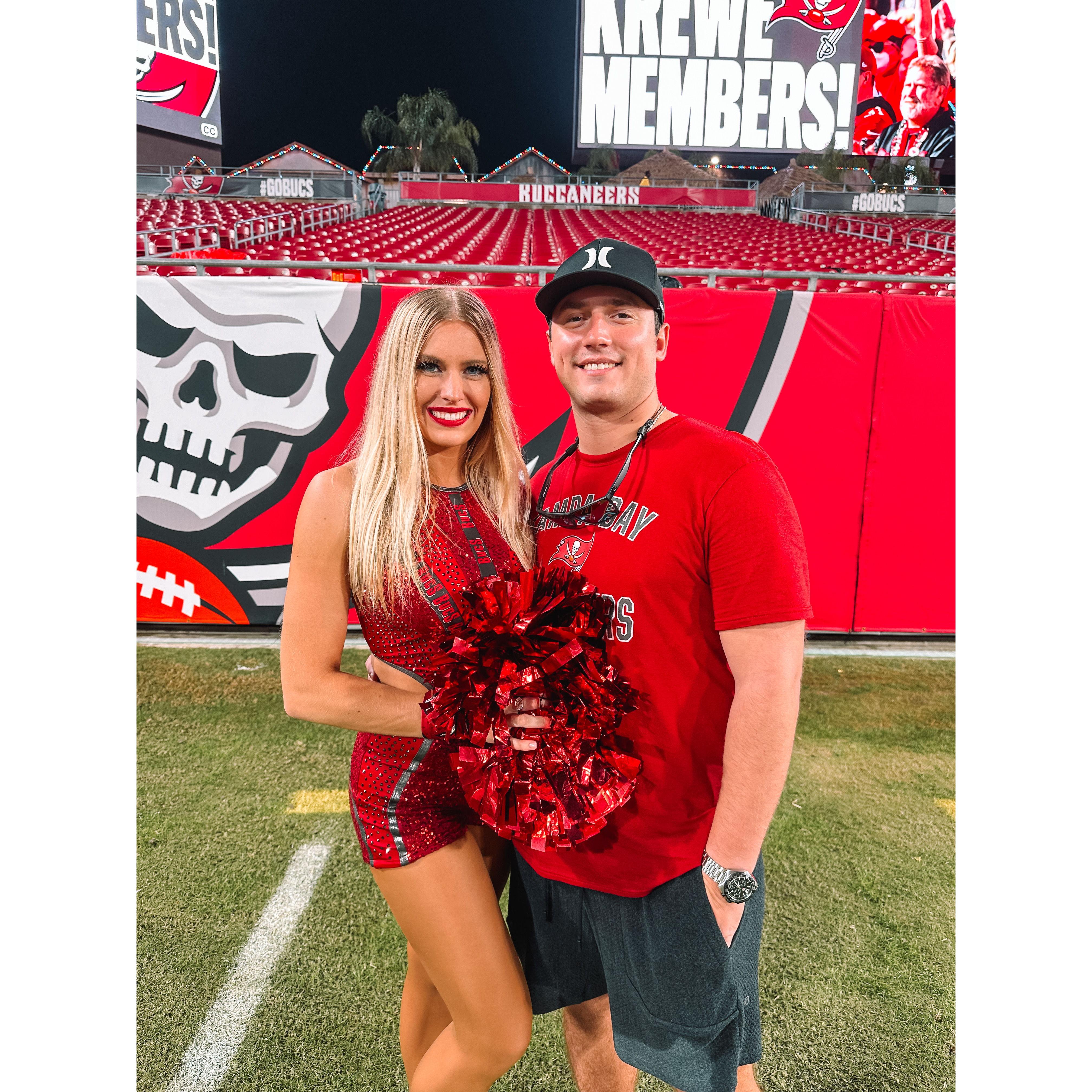December 3, 2023 - Jake was thinking about proposing on the field after this game... good thing he didn't because it poured rain the whole game lol