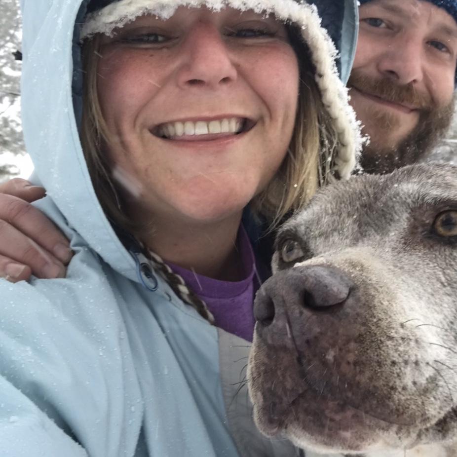 Stella was a very important part of our family. We miss her so. She was not a huge fan of the snow.