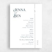 White Wedding Program - Hartington