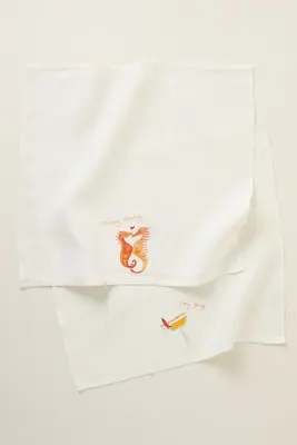 Dinette Skinny Linen Napkins, Set of 2