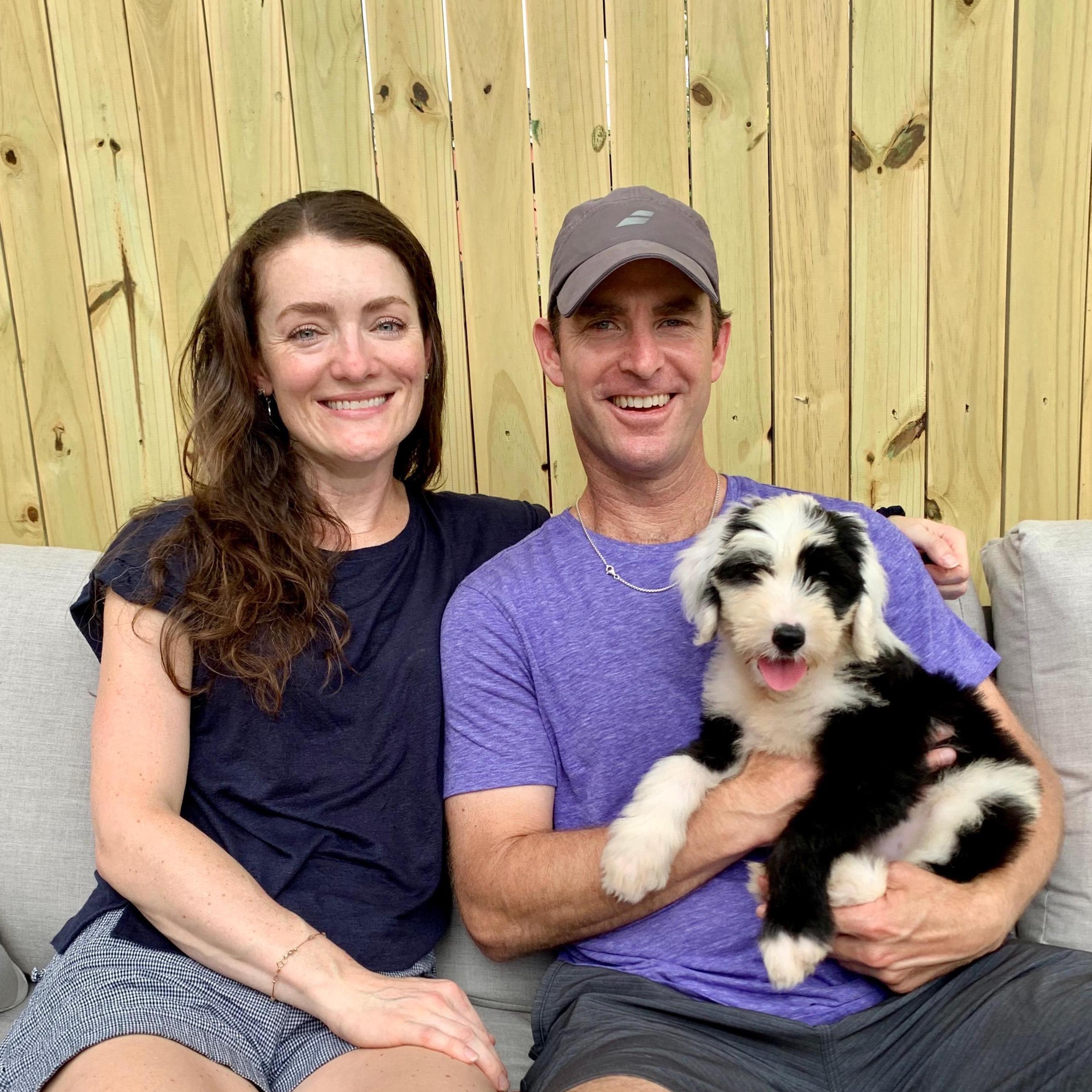 The new addition to our family, our sheepadoodle Olive!