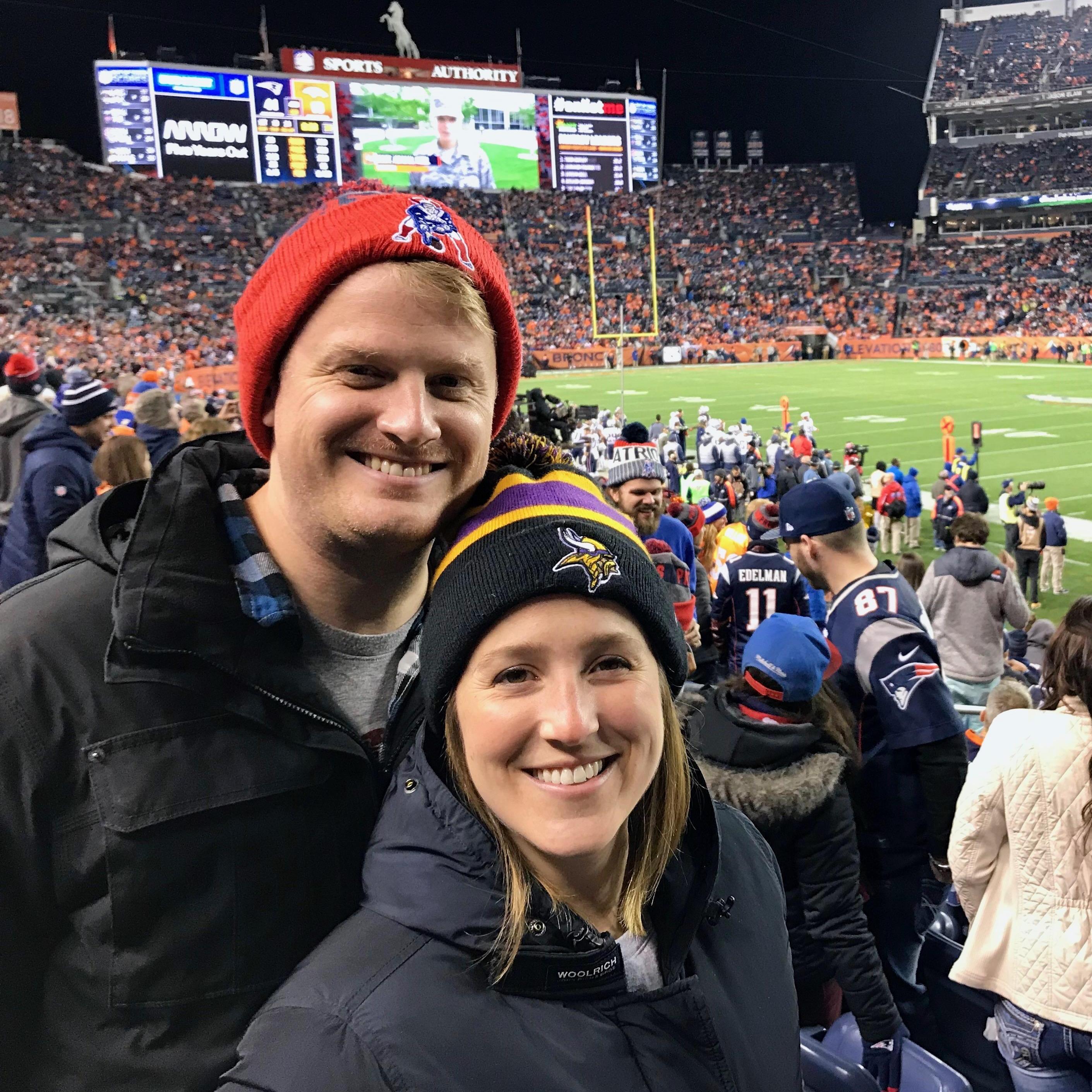 Mile High Stadium, Denver 2017 (SKOL VIKES, boo Pats)