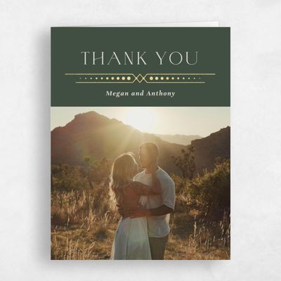 Evergreen Wedding Thank You - Lance Photo Foil