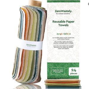 Reusable Paper Towels - 24 pk, "Jungle"
