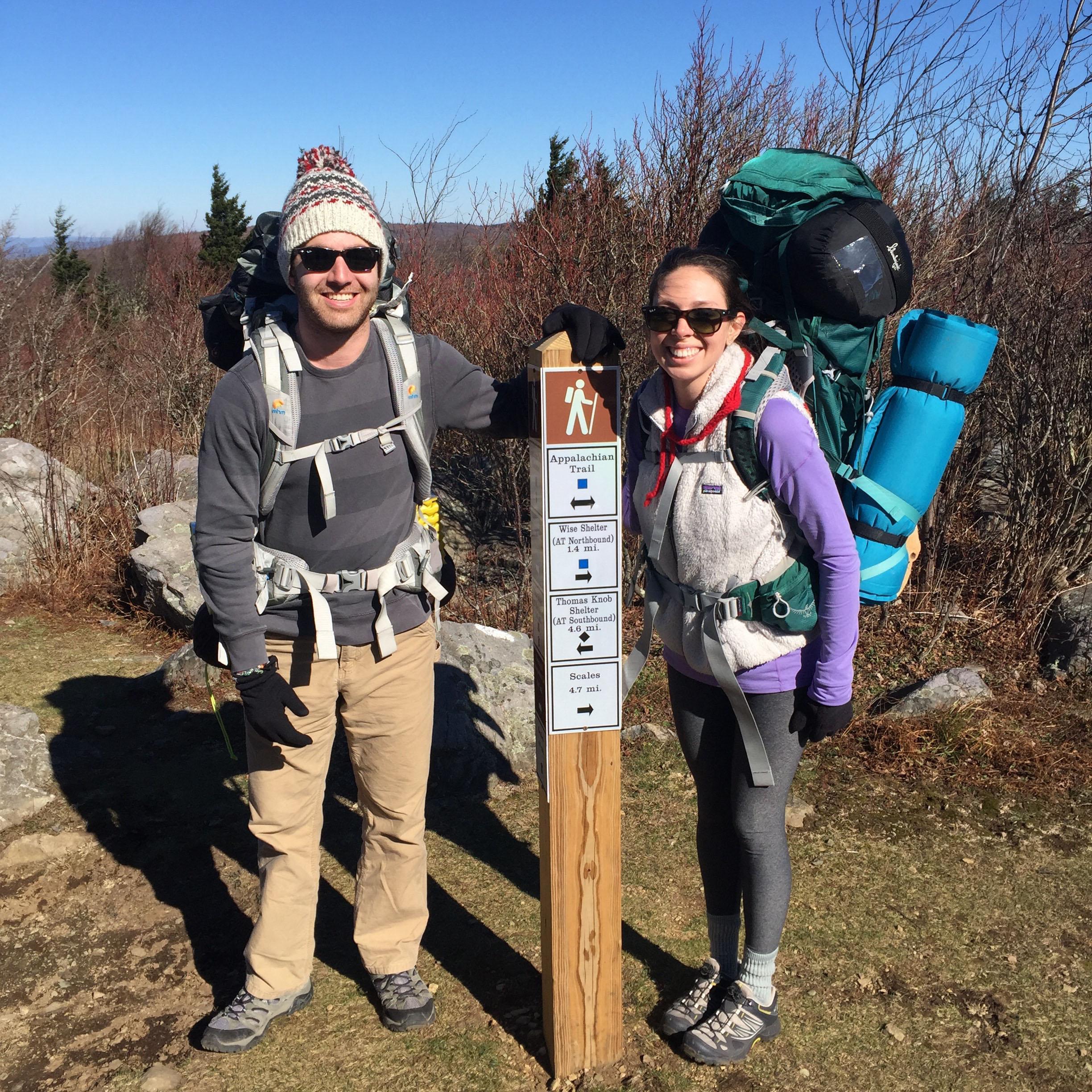 Appalachian trail entrance at Grayson Highlands, VA