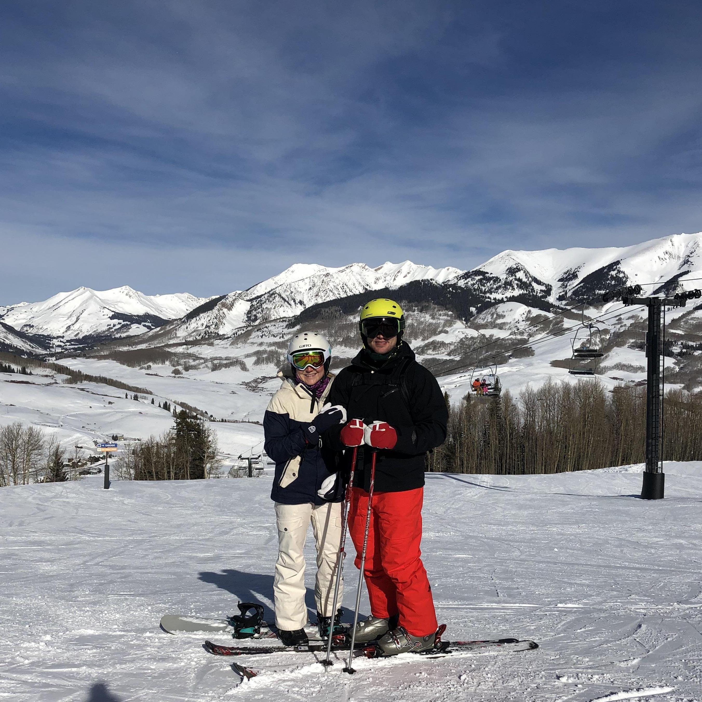 Ski trip to Crested Butte! Although not shown in this picture, Kaley made the switch from snowboarding to skiing in 2019.
