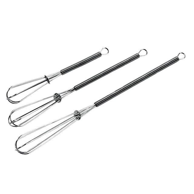 Chef Craft 3pc Chrome Plated Steel Mini Whisk Set - Great for Sauces, Dressing, Eggs and More 3 Sets