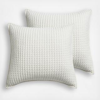 Mills Waffle Euro Sham, Set of 2