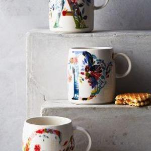 Petal Palette Monogram Mug