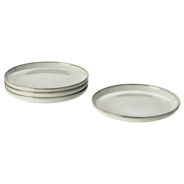 GLADELIG Side plate, gray, 8 "