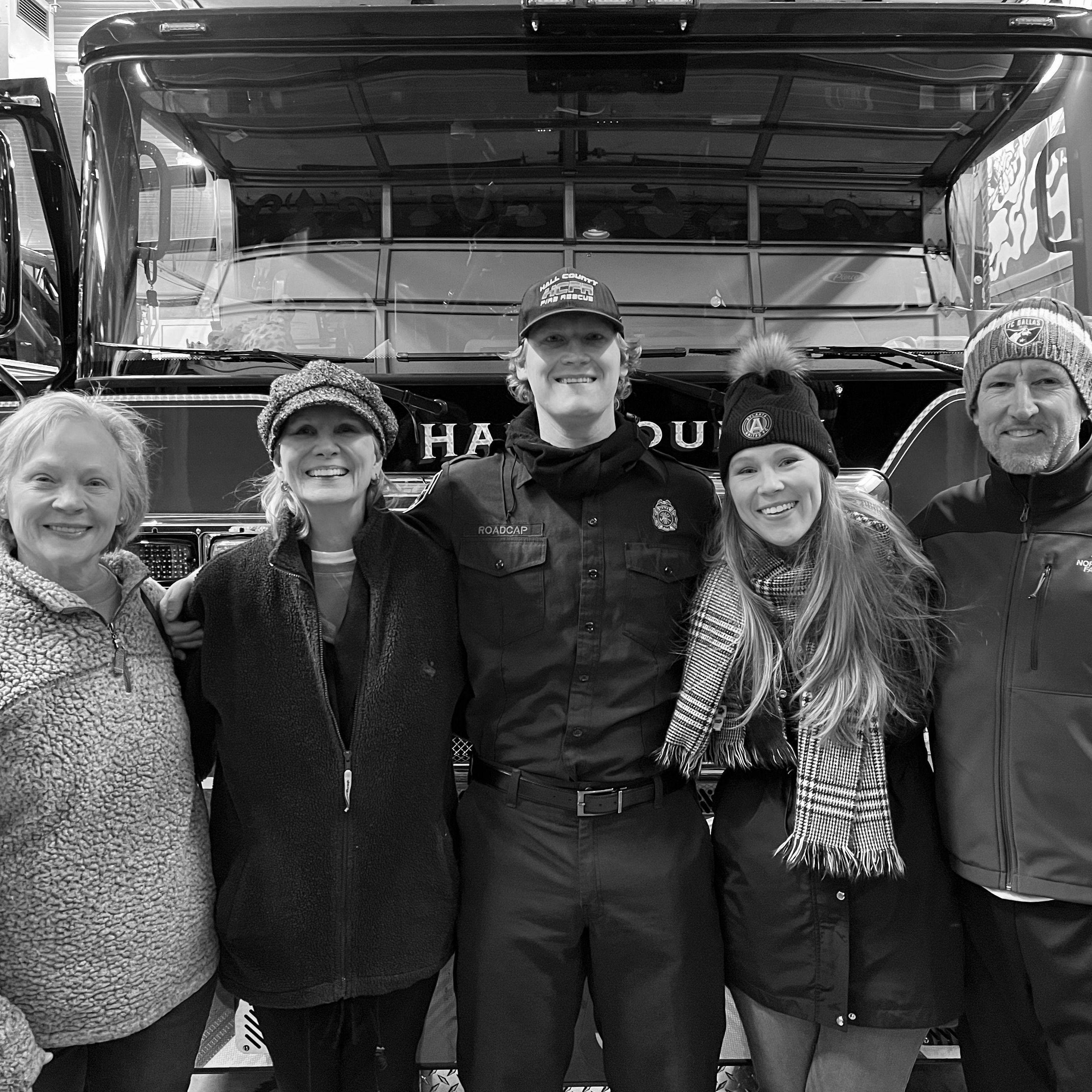 Catherine's brother Jacob giving the family a Christmas Eve tour of Fire Station 5 in Hall County, Georgia.