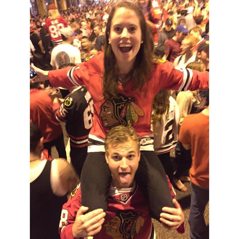A few months later, the Blackhawks won the Stanley Cup.