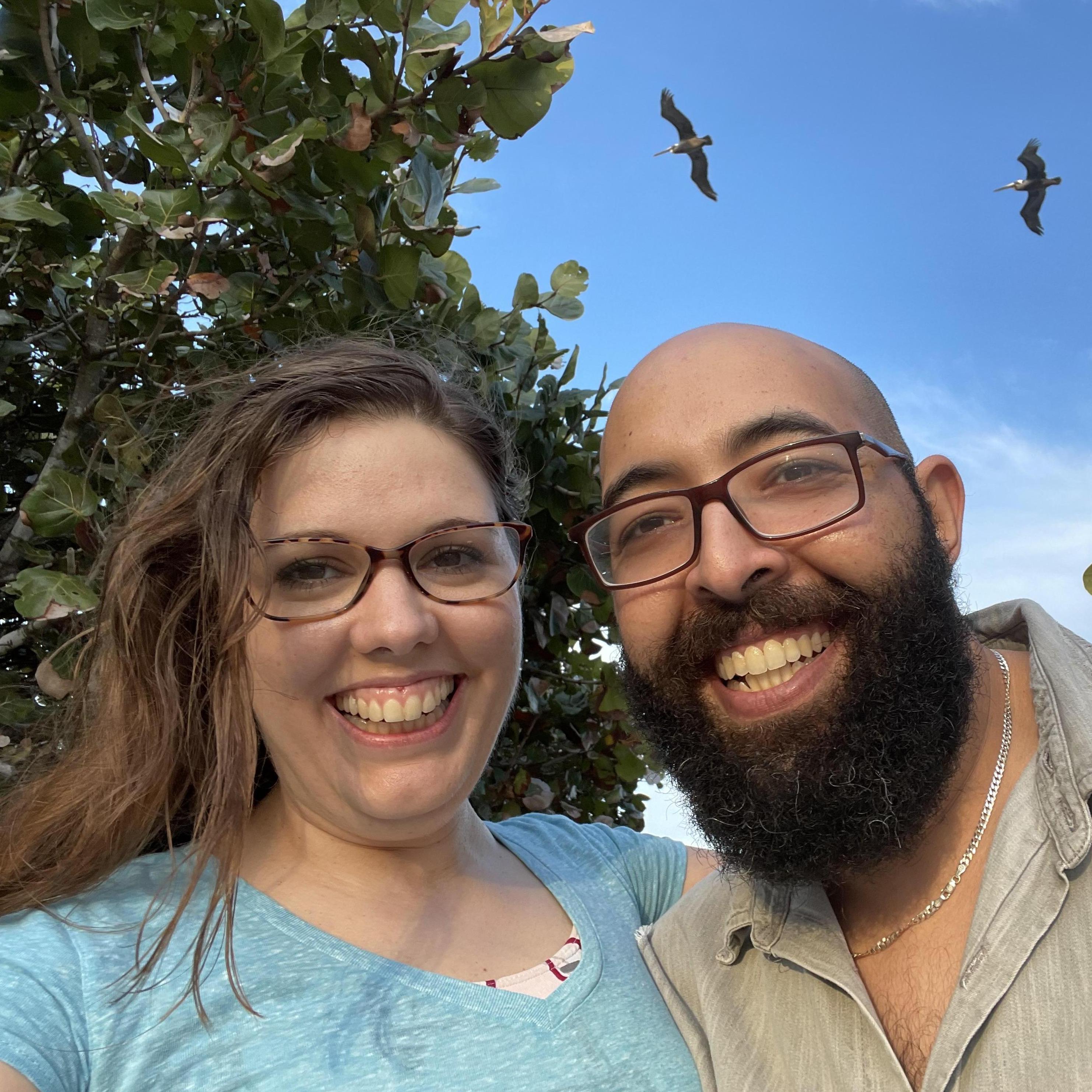 First time for Michel to see the Atlantic Ocean and our first time to the beach together in America