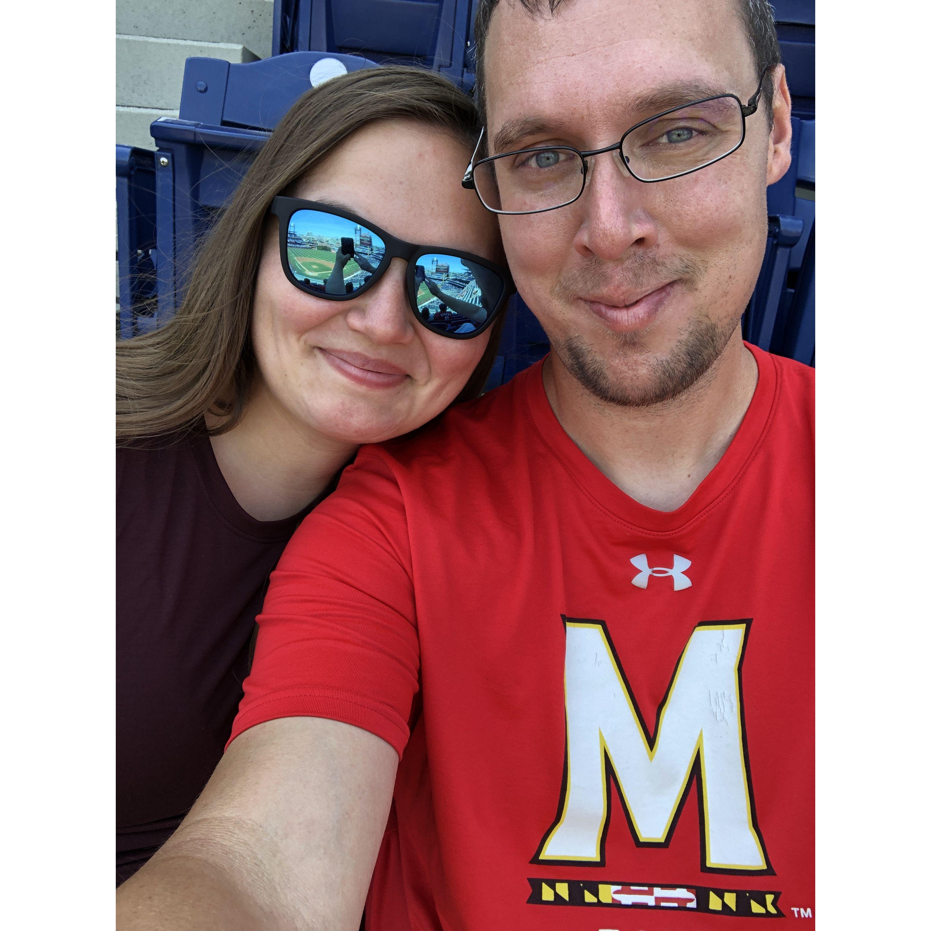 At our first Phillies game together!