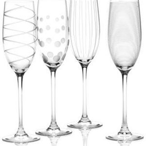 Mikasa - "Clear Cheers" Flutes, Set Of 4
