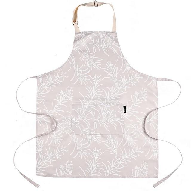 poofico Designer Oil/Waterproof Apron with Pockets, Stain Resistant, Adjustable Polycotton Kitchen Aprons For Cooking Baking
