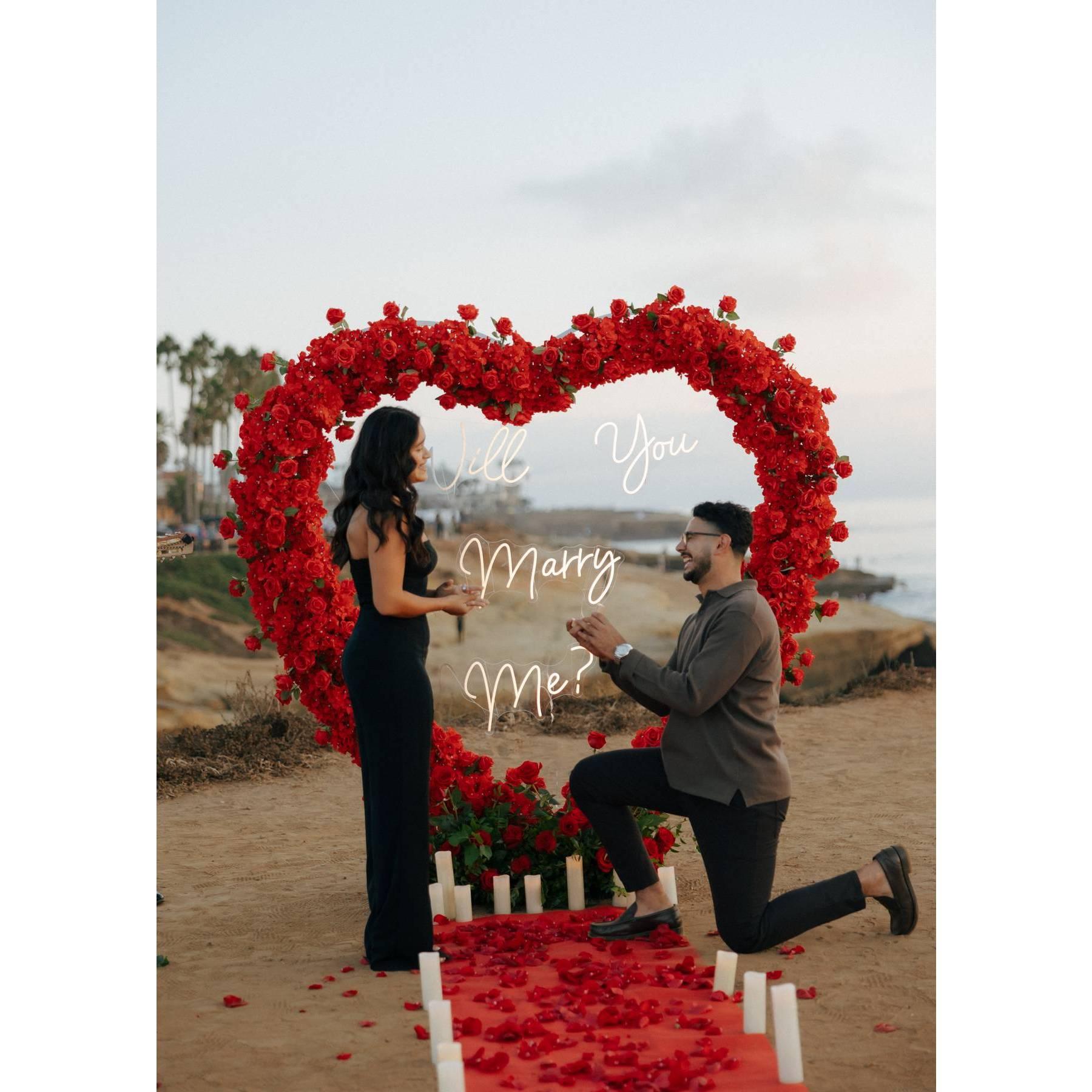 He proposed and she had no idea