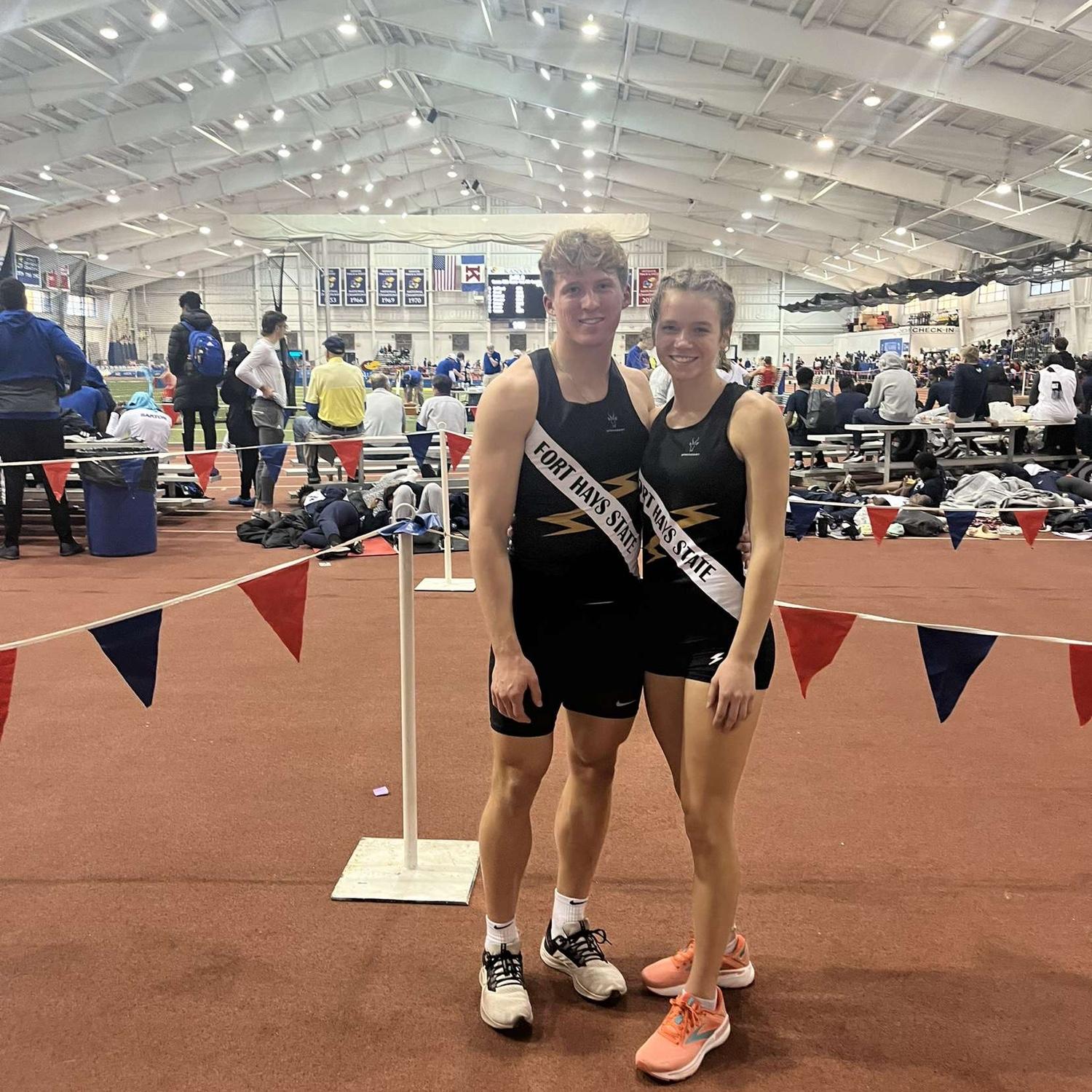 Our first track meet as a couple