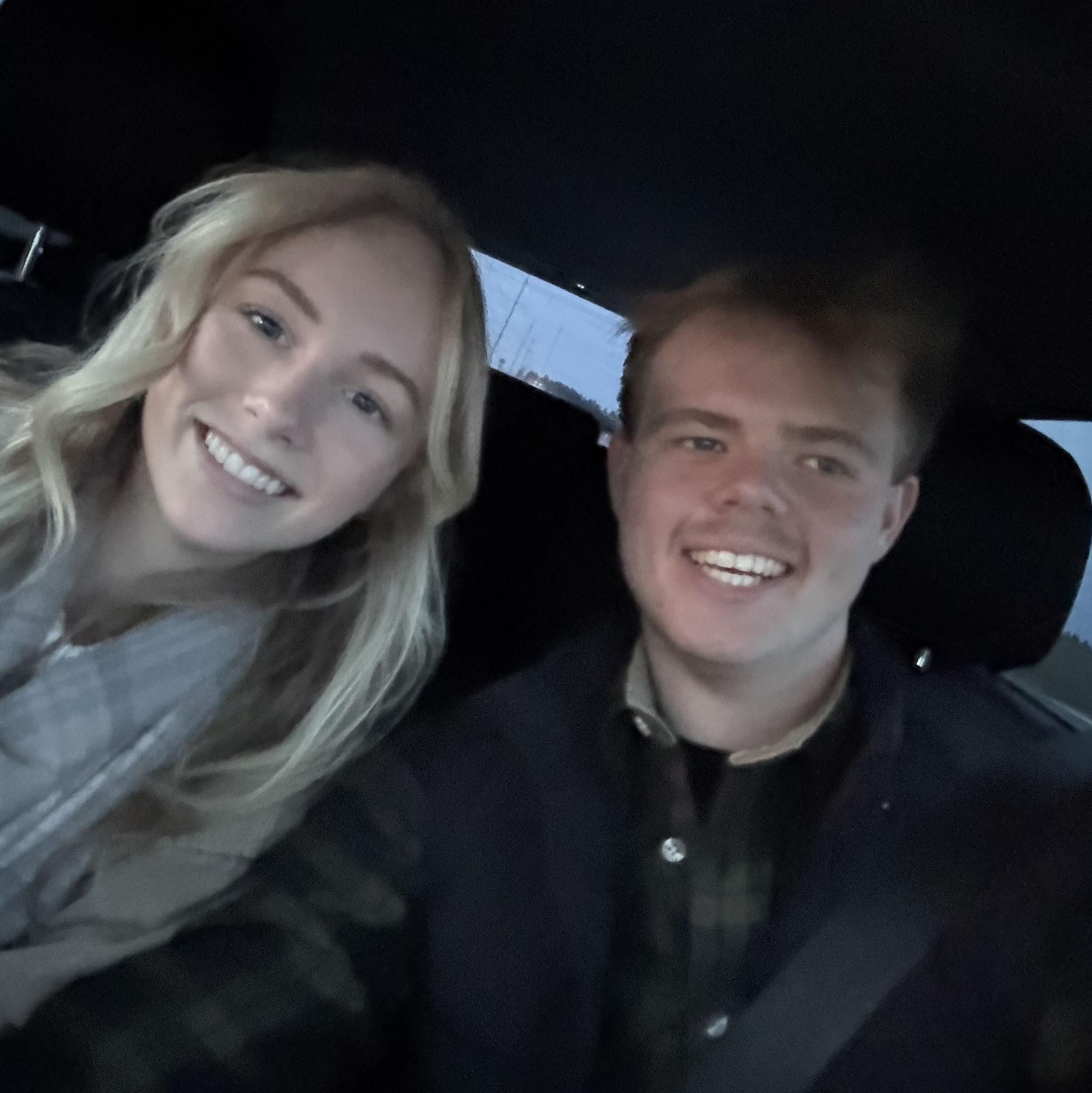 on the way to a Christmas date.