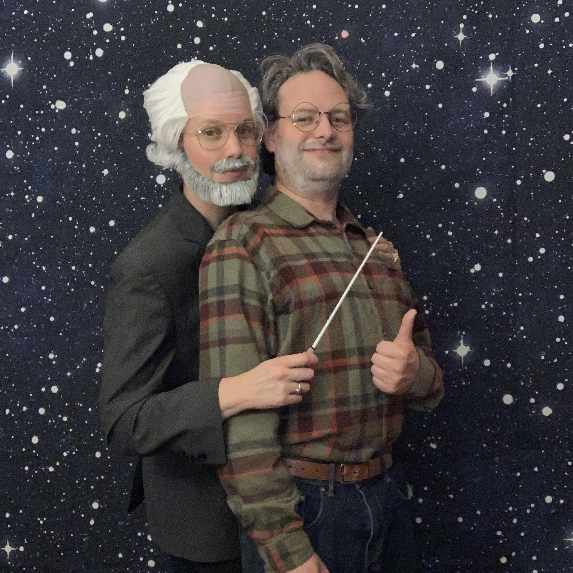 John Williams and George Lucas 
 at Marnie's Star Wars Birthday Party (2024)