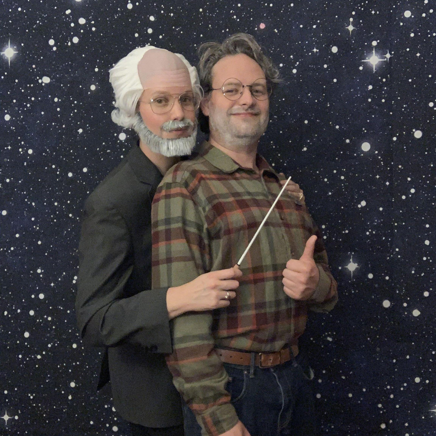 John Williams and George Lucas 
 at Marnie's Star Wars Birthday Party (2024)