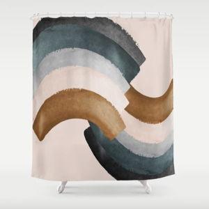 Brushstroke rainbows Shower Curtain by Gale Switzer | Society6