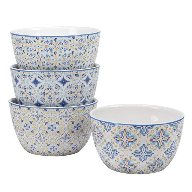 Certified International Lemonade 24 oz. Ice Cream/Dessert Bowls, Set of 4 Assorted Designs