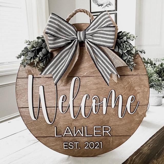 Front Door Decor, 3D Lettering, Personalized Door Hanger, Family Name Door Hanger, Bridal Shower Gift