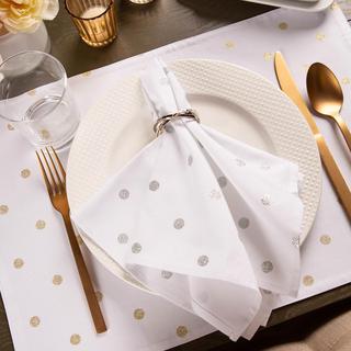 Metallic Polka Dot Placemat, Set of 4