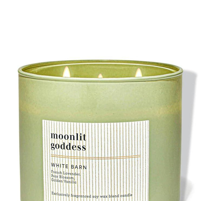 Bath & Body Works 3-Wick Candle, Moonlit Goddess Candle, Strong Throw, Long-Lasting Burn Up to 45 Hours, Exclusively Fragranced Soy Wax Blend, 14.5 oz - 1 Pack