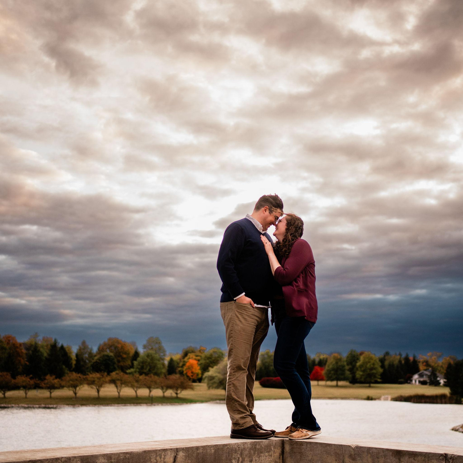 We loved the dramatic skies on the day we got our engagement phots taken!