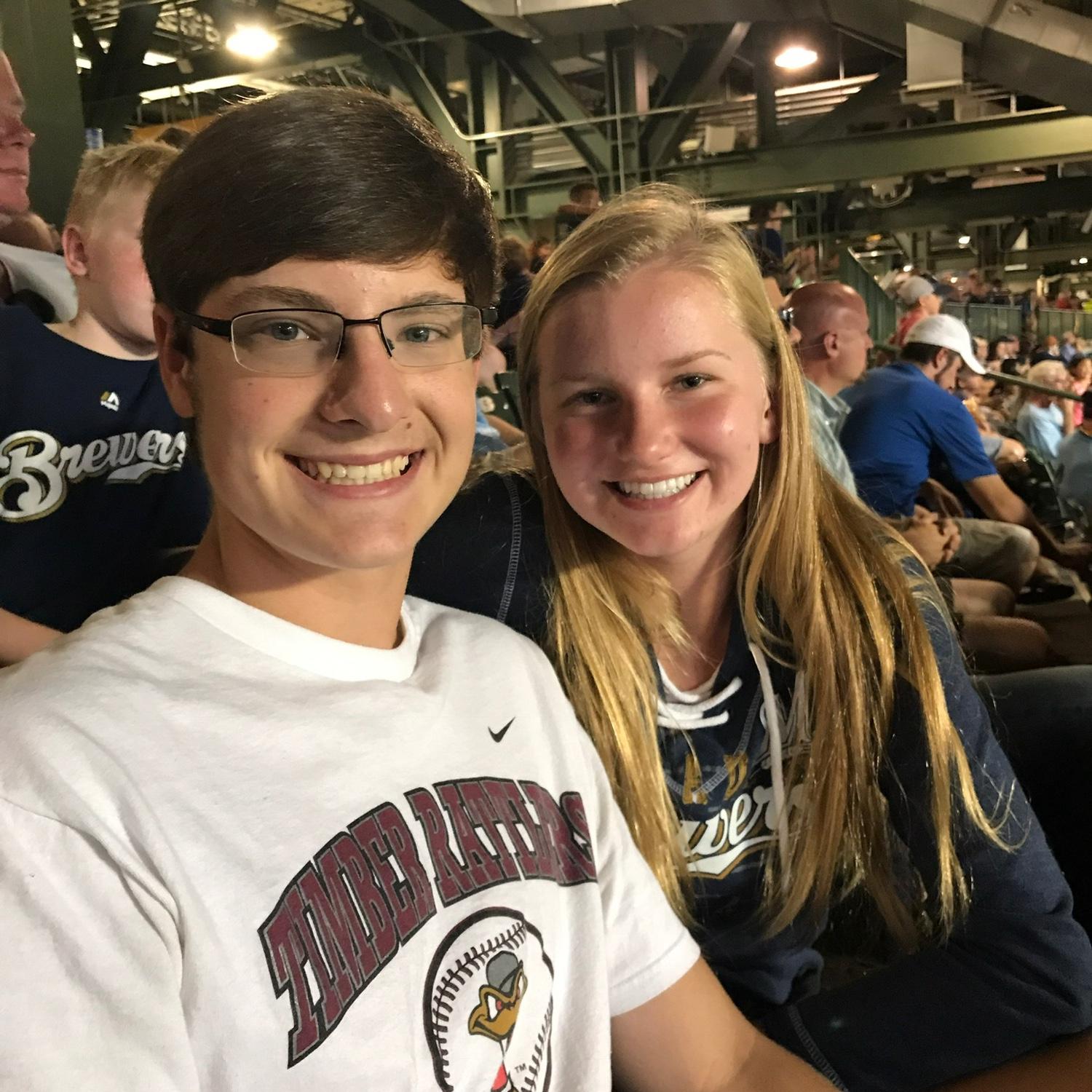 One of our first Brewers games together, lots more where this came from!