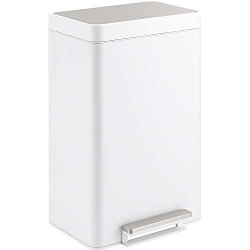 Kohler K-20956-STW Dual Compartment Step Trash Can, Liner, White Stainless
