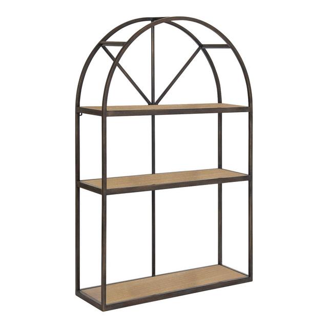 20" x 6" x 30" Mooreland 3-Tier Shelf Natural - Kate & Laurel All Things Decor