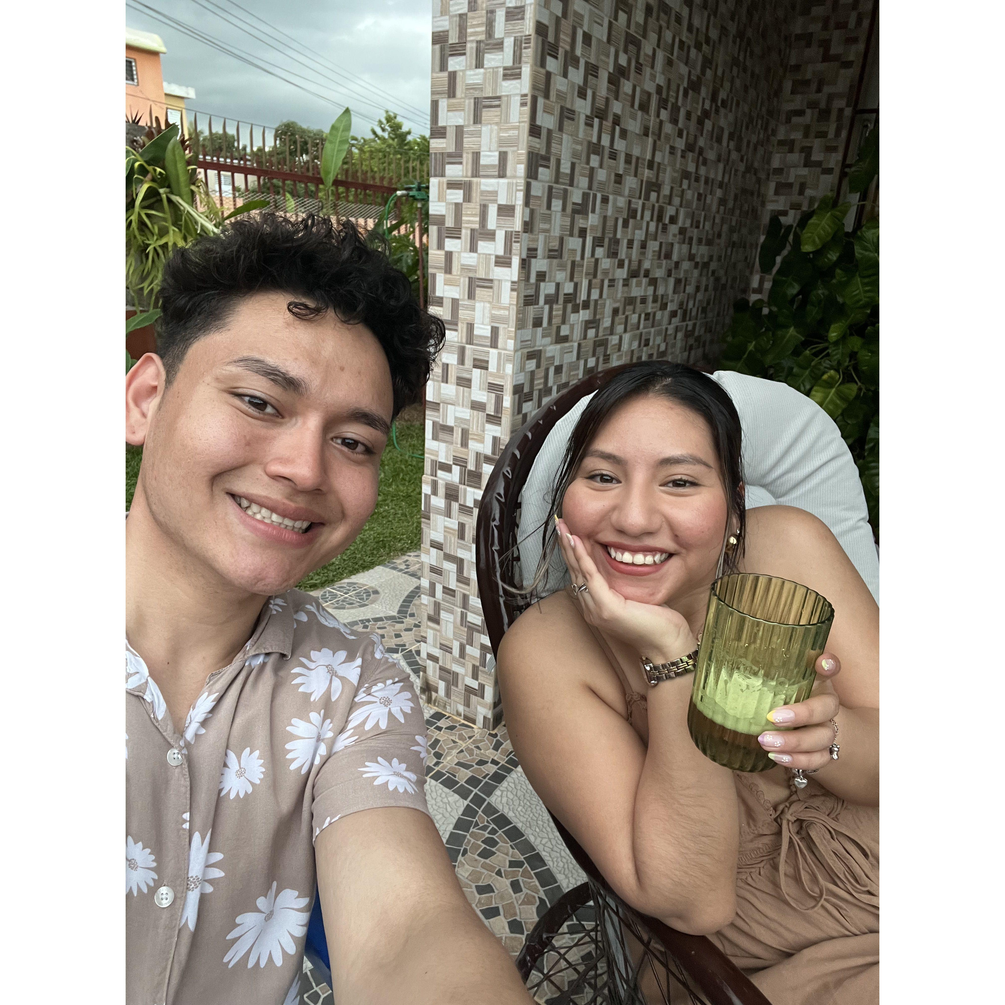 saying hello to the cam!