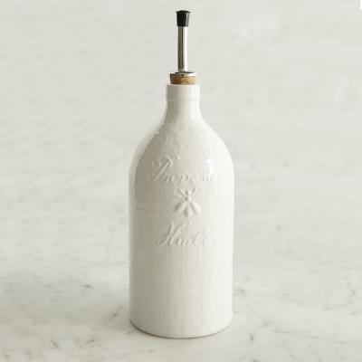 French Porcelain Oil Cruet, 26-Oz.