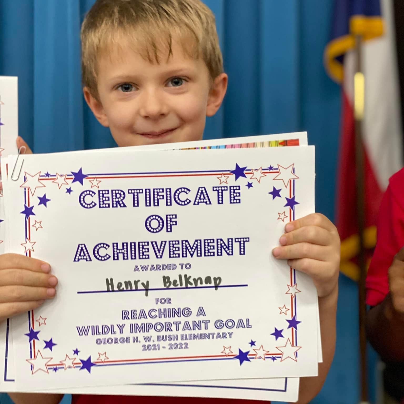 Henry boy graduating Pre-K