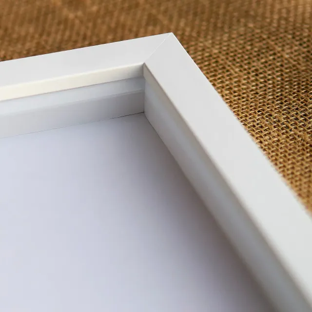 PosterPalooza | 14x24 Modern Shadow Box 1" Depth White Picture Frame - UV Acrylic, Backing, Hanging Hardware