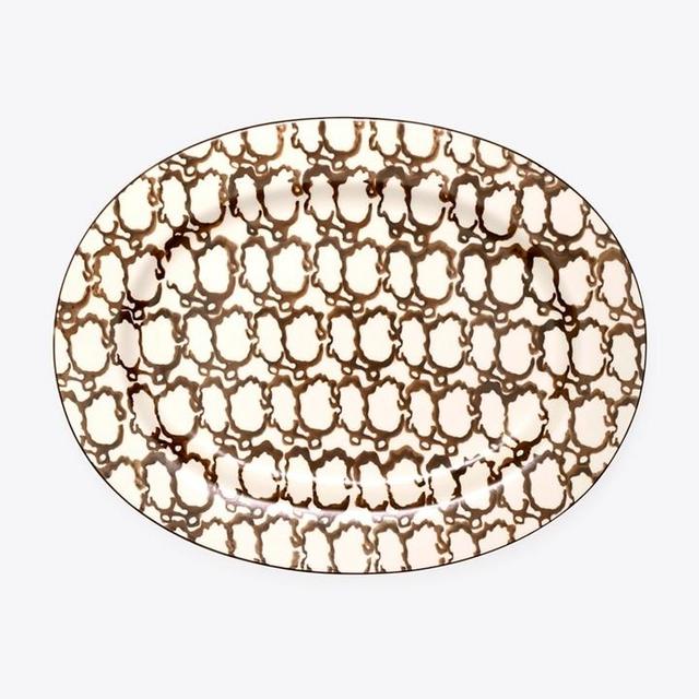 Spongeware Oval Serving Platter