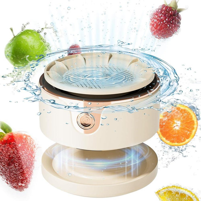 Fruit and Vegetable Washing Machine, Upgrade Titanium Electrolysis Purification Fruit Cleaner Device Waterproof Fruit and Vegetable Purifier Clean Fresh Produce in Water