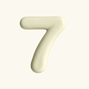 Mud Australia Home Numbers - 7 - Flush Mount - Citrus