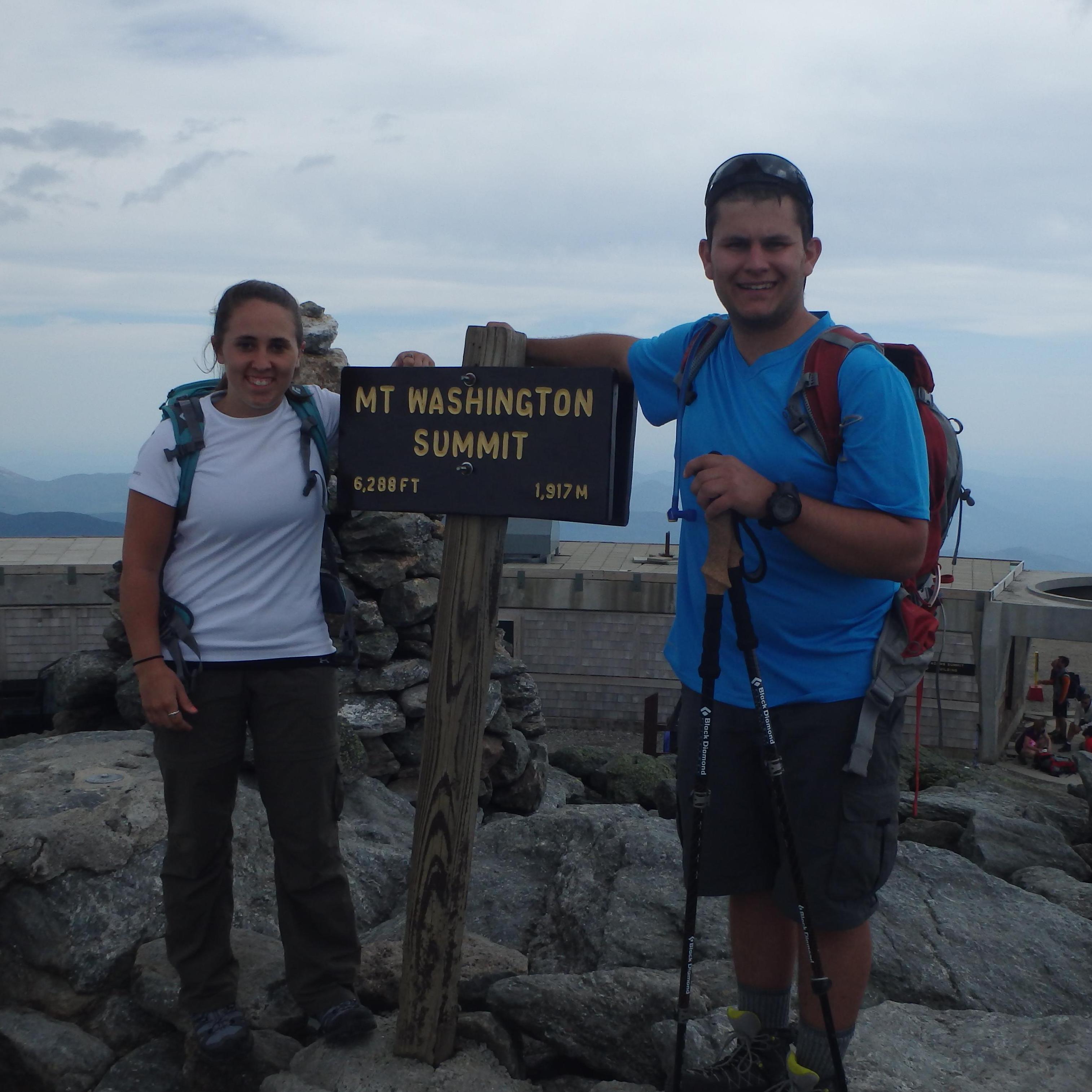 When Matthew knew "She is the one" 

This couple climbed Mt. Washington 6,288ft