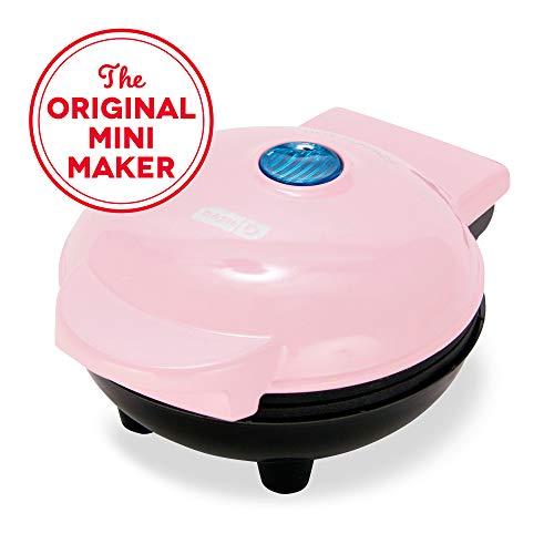 Dash DMS001PK Mini Maker Electric Round Griddle for Individual Pancakes, Cookies, Eggs & other on the go Breakfast, Lunch & Snacks with Indicator Light + Included Recipe Book - Pink