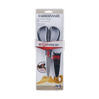 Farberware All Purpose Stainless Steel Kitchen Shears with Built-in Sharpening Sleeve
