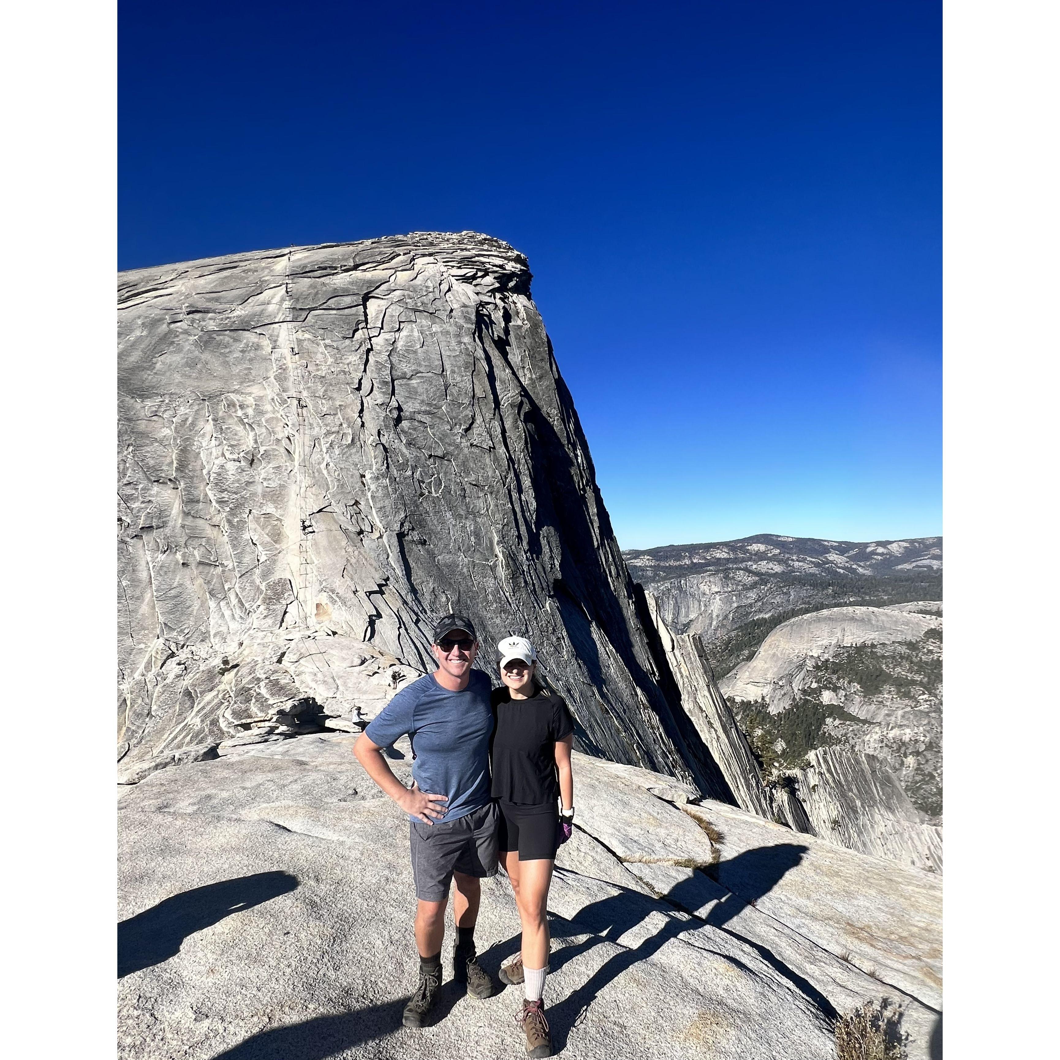 Conquering fears and mounting Half Dome in Yosemite, California with two awesome friends.