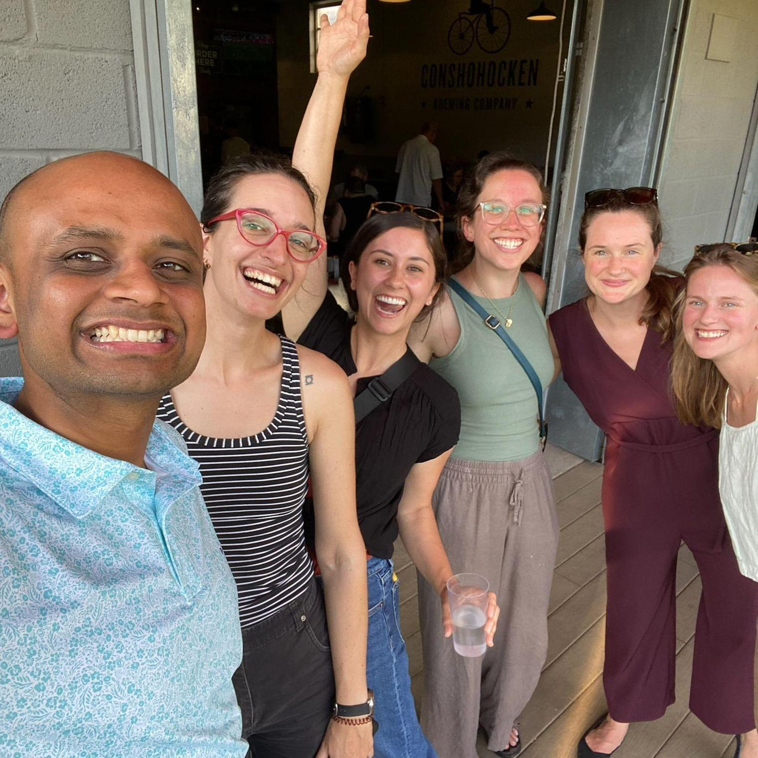 July 2023: Anuj met some of Heather's Philly friends (and got the seal of approval!)