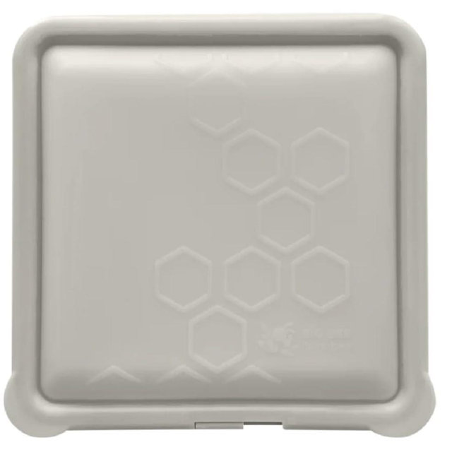 Big Bee, Little Bee - SoftShell Reusable Silicone Food Storage Container with Connected Clamshell Lid, Easy to Clean, Snaps Closed, Microwave, Freezer & Dishwasher Safe (Stone)
