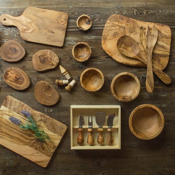 Olive Wood Nesting Bowls Set of 5