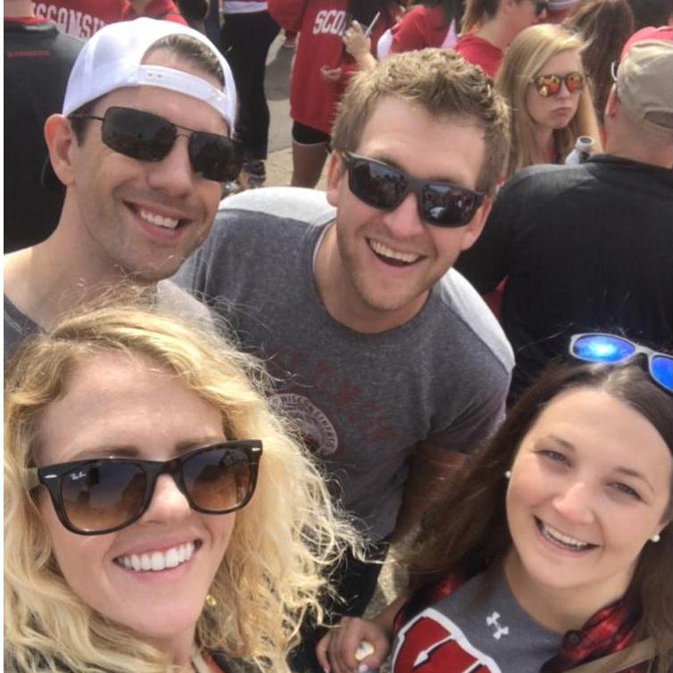 Wisconsin game with Greg and Ellyn!