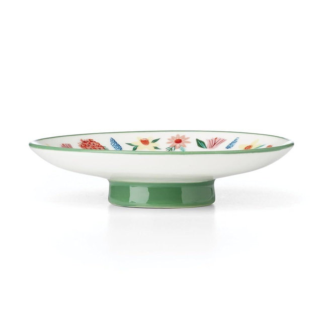Oneida Home Decor, First Blooms Ring Dish, Porcelain Material, Spot Clean, Ring Holder Dish, Jewelry Holder, House Decor, Gifts For Women, Butterfly And Flowers Design (Multi-Color, 1 Piece)